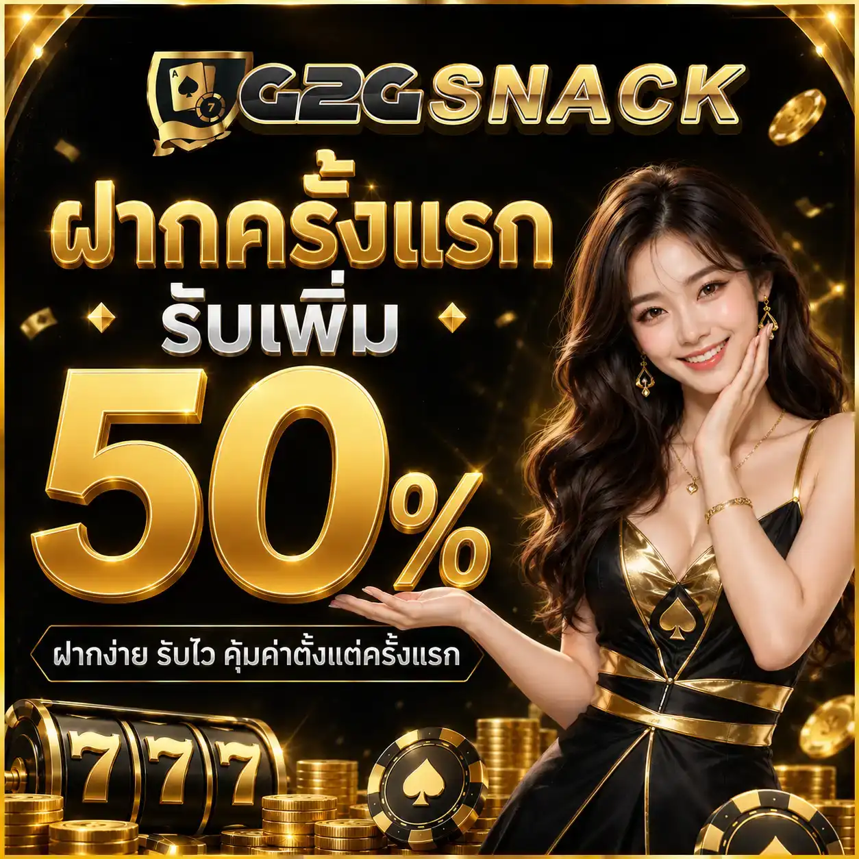 G2GSNACK โปรฝากครั้งแรกรับเพิ่ม 50%