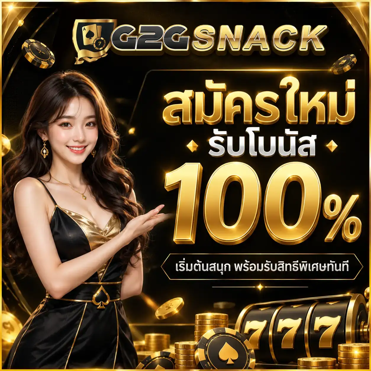 G2GSNACK โปรสมัครใหม่รับโบนัส 100%